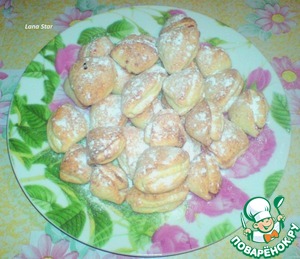 Рецепт Творожное печенье "Ракушки" с вареньем