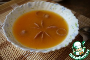 Рецепт Тыквенный суп с сосисками