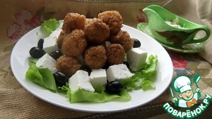 Рецепт Вегетарианский салат с рисовыми шариками