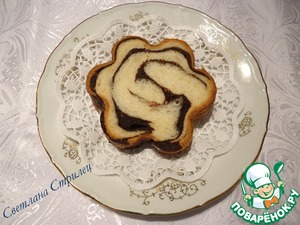 Рецепт Тостовый хлеб с шоколадной прослойкой