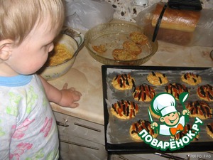 Морковно-творожное печенье с корицей и изюмом