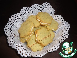 Рецепт Лимонно-маковое печенье с прослойкой из сливочного сыра