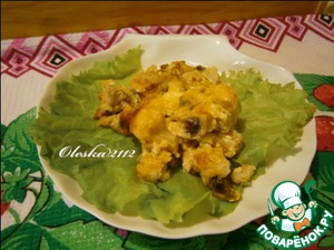 Рецепт Запеканка из цветной капусты с шампиньонами