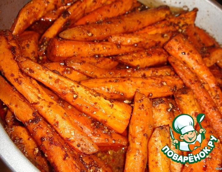 Рецепт: Острая запеченная морковь