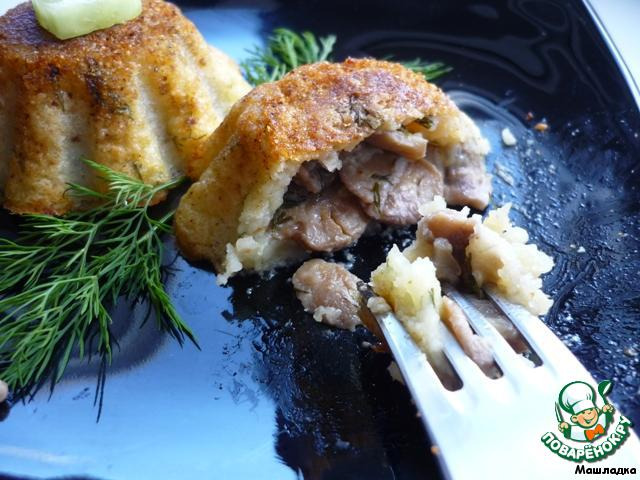 Песочные кексы с лесными грибами и козьим сыром - уникальный рецепт