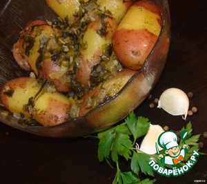 Рецепт Ароматная картошка в соусе из петрушки