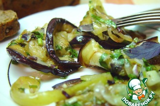 Рецепт: Баклажаны со свежей зеленью