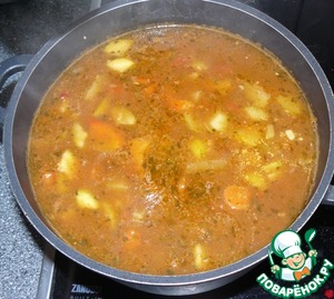 Рецепт Овощной суп с мясом