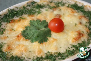 Рецепт Баклажаны, запеченные с грибами в сливочно-сырном соусе