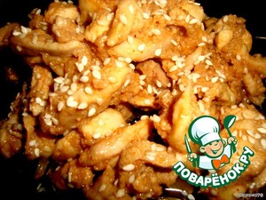 Рецепт Куриная поджарка в яблочно-медовом маринаде