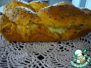 Рецепт Томатный хлеб "Вертунчик" с сыром, чесноком и сушеной зеленью