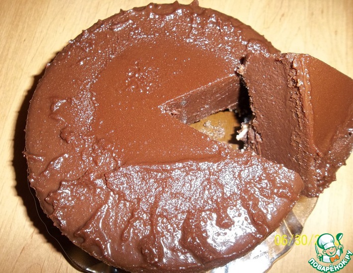 Рецепт: Шоколадное пирожное без муки
