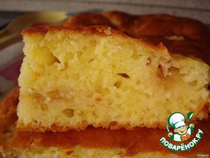 Рецепт Сметанный пирог с тeртыми яблоками