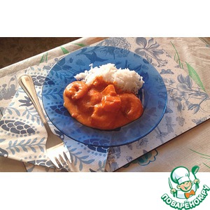 �������� ����� ��-������ (thai red curry prawns)