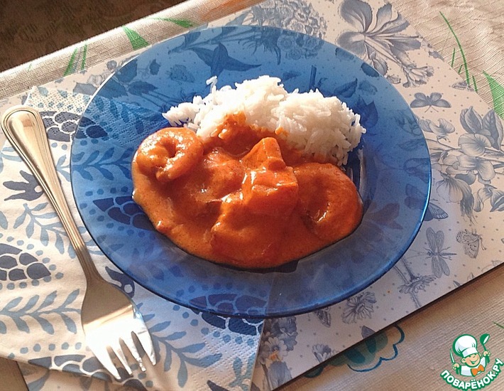 :   - (thai red curry prawns)