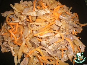 Рецепт Острый салат из куриных желудочков