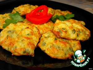 Cabbage fritters with cheese