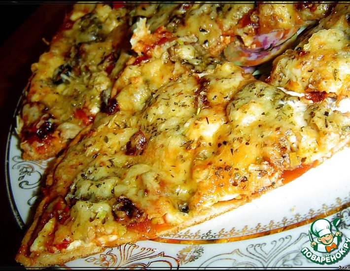 Рецепт: Пицца из «хрущевского теста»