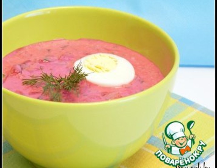 Рецепт холодного свекольного супа для летних обедов
