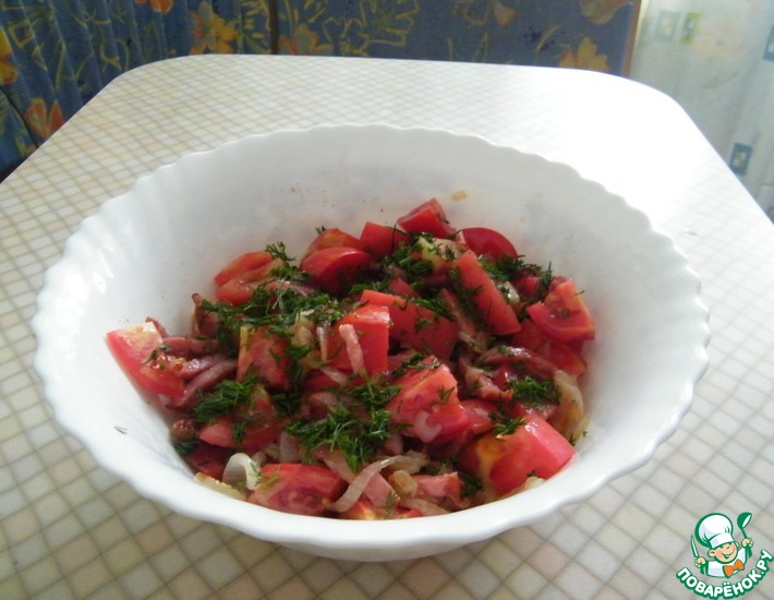 Рецепт: Салат с помидорами Семейный