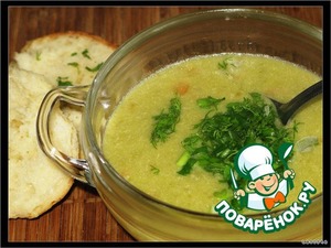 Рецепт Крем-суп из курицы с зелeным горошком