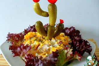 Рецепт: Салат Цветущий кактус