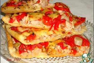 Рецепт: Пирог с курицей, грибами и сыром