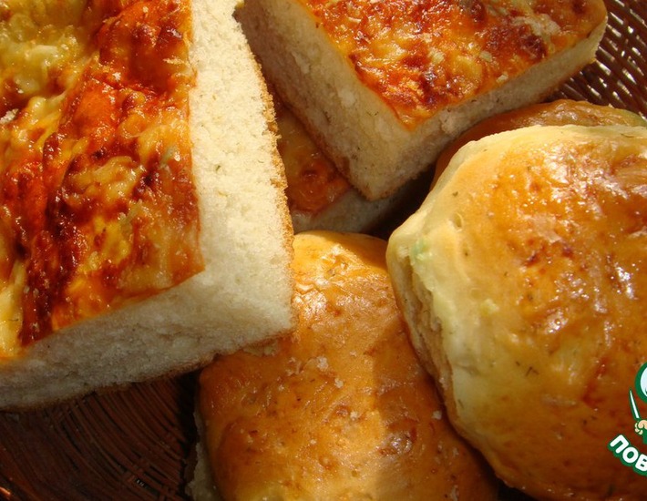 Булочки с чесноком и лаваш с сыром – кулинарный рецепт