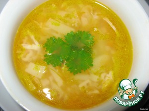 Рецепт Куриный суп "Рыжик" с жареной вермишелью