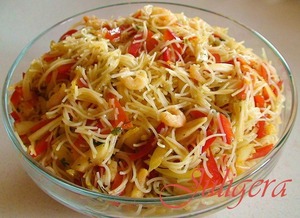 Рецепт Азиатский салат из лапши с креветками