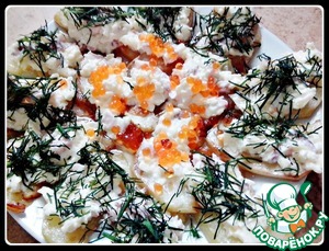 Рецепт Закуска из кабачка с сыром и курочкой