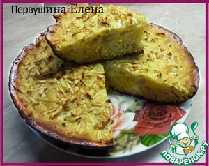 Рецепт Пирог «Коньячный» с яблоками и апельсинами