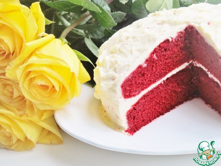 Торт красный бархат со свекольным соком рецепт с фото пошагово