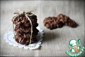 Рецепт Шоколадно-овсяное печенье (без муки)