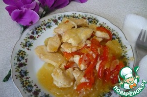 Рецепт Куриная грудка с ананасами в кисло-сладком соусе