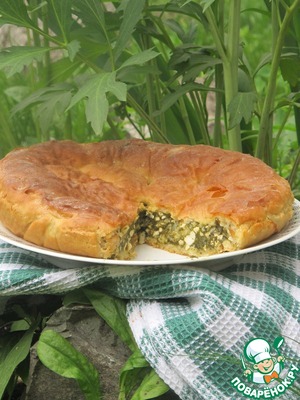 Рецепт Пирог с сыром тофу и шпинатом