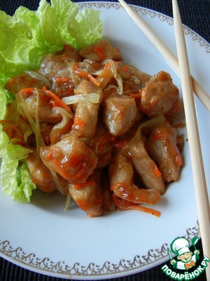 Рецепт Свинина по-китайски в кисло-сладком соусе