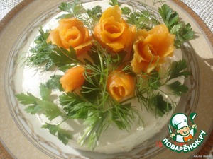 Рецепт Закусочный торт из рыбных блинчиков