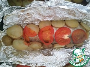 Рецепт Сиг запеченный с картофелем и помидором