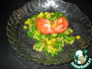 Рецепт Теплый салат с болгарским перцем и баклажанами