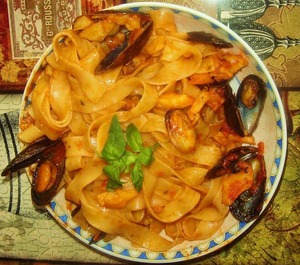 Паста с креветками, томатами и фетой - пошаговый рецепт с фото на Повар.ру
