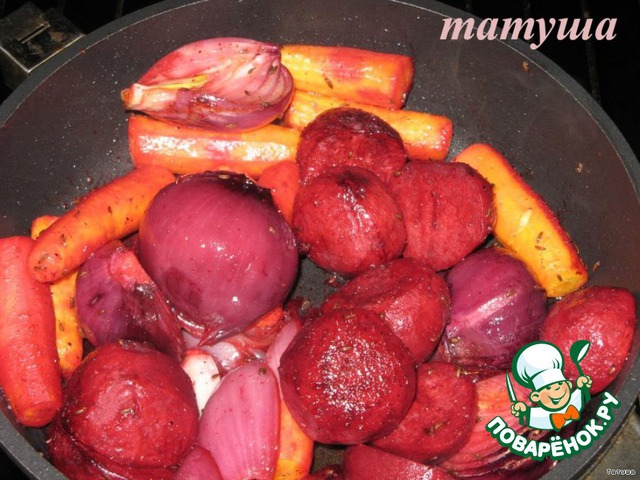 Запеченные овощи с соусом Песто