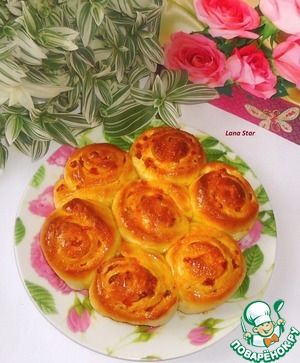 Рецепт Пирог с курагой и апельсиновым ароматом "Букет роз"