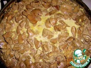 Рецепт Куриная печень с имбирем