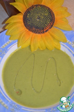 Рецепт Крем-суп из зеленого горошка со вкусом копченостей