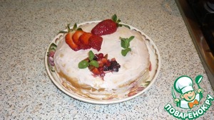 Рецепт Блинный торт с кремом и ягодно-фруктовой начинкой