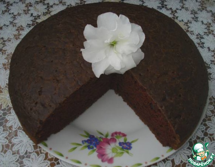 Рецепт: Шоколадный пирог Все в одну форму