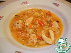 Рецепт Суп рисовый на курином бульоне