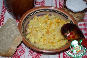 Millet porridge with pickled cabbage