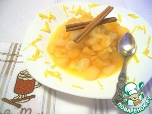 Рецепт Яблочно-грушевое компоте с апельсинами